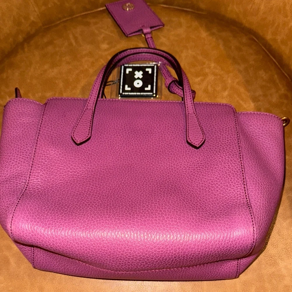 Gucci Dollar Calfskin Purple Leather Medium Satchel